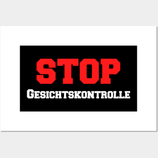 STOP Gesichtskontrolle Witzig Spruch Trend Posters and Art